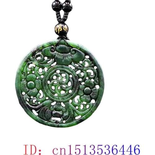 Jade Bat Pendant Black Green Charm Jewellery Necklace Chinese Gifts Amulet Natural Fashion Carved