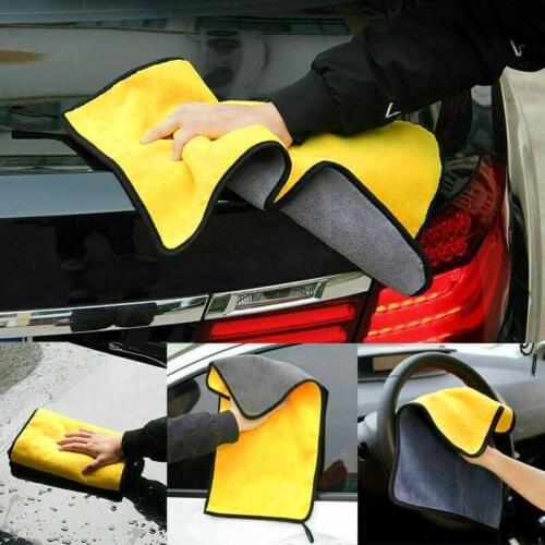 30x30/40/60CM Car Wash Microfiber Towel Car Cleaning Drying Cloth Hemming Car Care Cloth Detailing Car Wash Towel Cleaning Tool