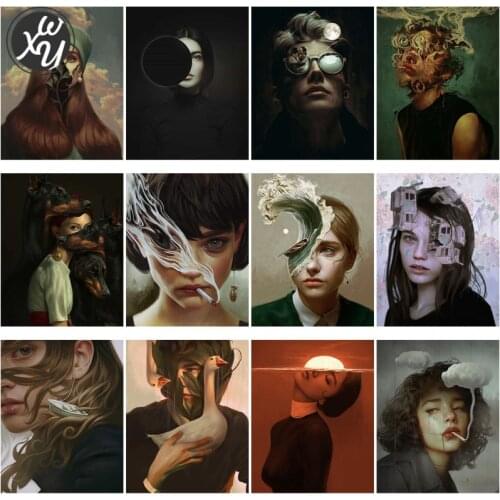 Portrait Diamond Art Diamond Painting Artwork Diamond Embroidery Painting Diamond Mosaic 5D Cross Stitch Kit for Home Decoration