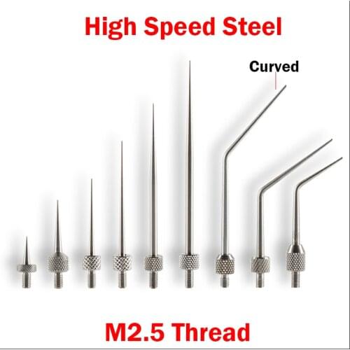 R0.4 OD 13mm 22mm 30mm Measure Length M2.5 Thread HSS Guage Micrometer Pin Pointed Taper Head Straight Dial Indicator Tip Probe