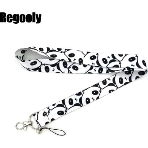 Panda Neck Strap Lanyard keychain Mobile Phone Strap ID Badge Holder Rope Key Chain Keyrings cosplay Accessories webbings ribbon