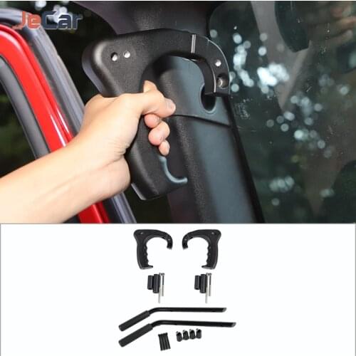 Aluminum alloy Grab Handle for Jeep Wrangler Front Door Top Handle for 4-door Jeep Wrangler JK 2007-2017