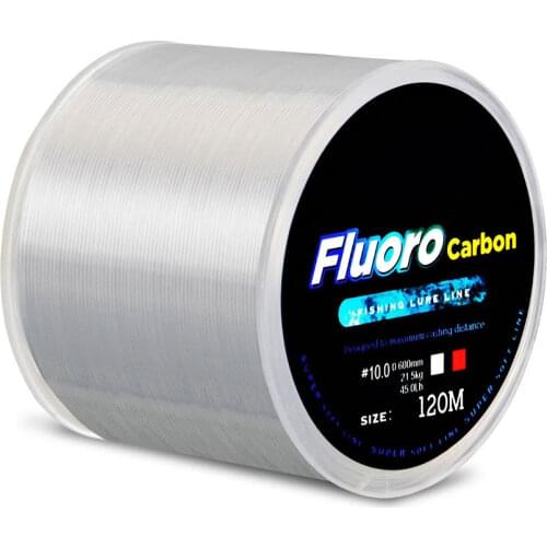 120M Fishing Line Carbon Fiber Coating Nylon String Cord Clear Fluorocarbon Strong Fishing Wire 0.2-0.6mm 3.25-21.5kg