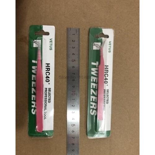 200pcs Tweezers Stainless Forceps for Eyebrows Eyelash Extension Clips Nail Art