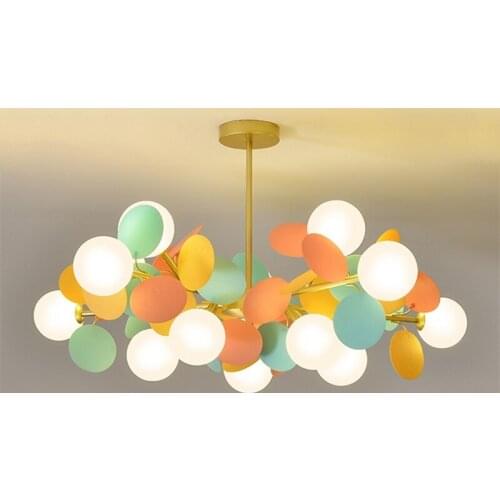Nordic Chandelier Lighting Living Room Hanglamp Children Room Ball Colour Nordic Lighting Kitchen Luminaire Home Decor Indoor