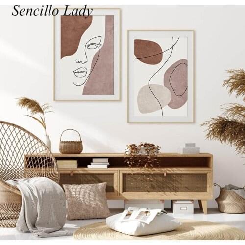 Bohemia Abstract Graphics Art Poster Canvas Print Line Drawing Boho Style Geometry Painting Wall Picture Home Room Decoration