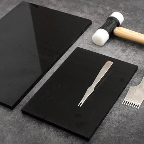 High Quality Leathercraft Punching Pad Black Nylon Board Cutting Hole Punch Stamping Tool Protector Mat Handmade DIY Leather