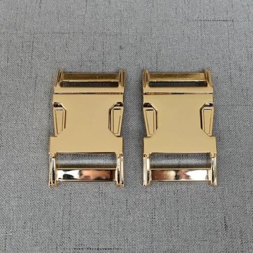 32mm Golden Metal Side Release Buckle Ring Belt Clasp Webbing Straps Clip Hook For Dog Pet Collar