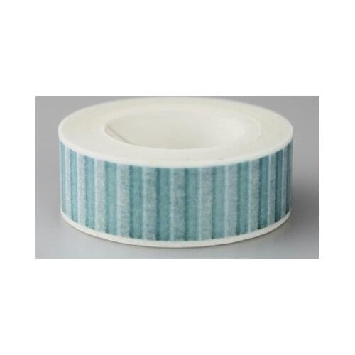 1.5cm Blue stripes Adhesive Tape for Scrapbooking DIY Craft Sticky Deco Masking Japanese Paper Washi Tape