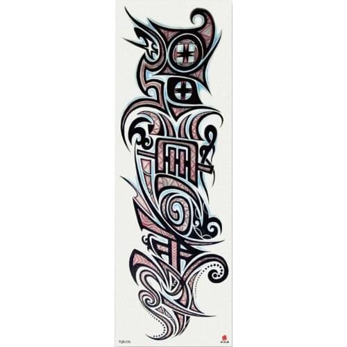 1 Piece Temporary Tattoo Sticker with Arm Body Art Big Sleeve Large Fake Tattoo Sticker