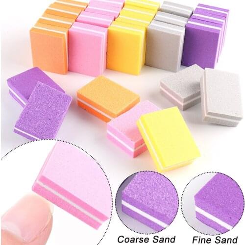 10pcs Double-Sided Nail Sponge Nail File 100/180 Grit Nail Buffer Sanding Block Polishing Remove Clean Gel Pedicure Tool SA1824