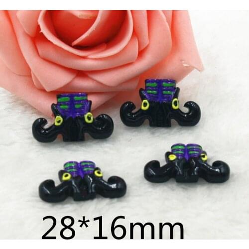 10pcs/lot flat back resin Halloween boots DIY resin cabochons accessories