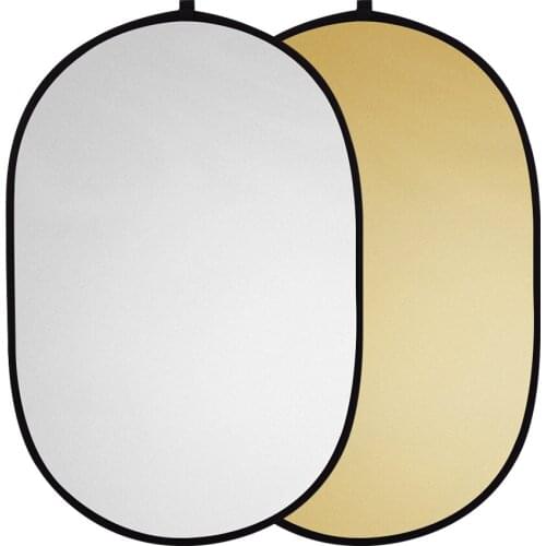 24*35inch Photography Light Reflector 2-in-1(Silver, Gold) Collapsible Portable for Studio Outdoor Photography with Carry Bag