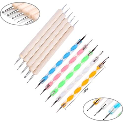 5 sizes Tips Embossing Stylus Tool Set Wood /Acrylic for DIY Paper Fine Line Intricate Patterns Painting Clay Pottery Handmade