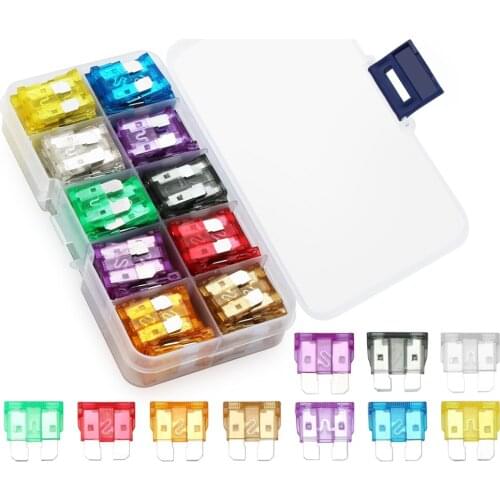 50PCS Car Fuses Auto Blade Type Fuse Set Truck for nissan qashqai j11 j10 x trail t32 t31 juke tiida note leaf