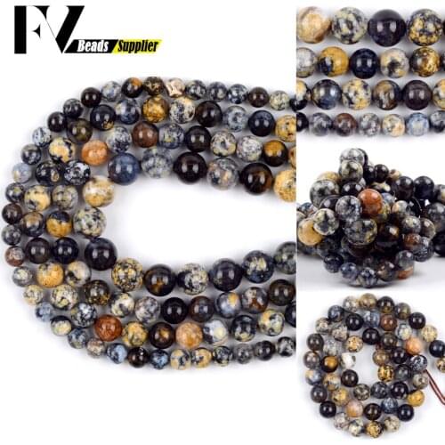 6/8/10mm Zambia Natural Blue Ocean Agates Round Stone Loose Spacer Beads For Jewelry Making Diy Bracelets Necklace Hademade