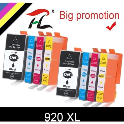 HTL 8pcs 920 compatible ink cartridge for HP 920XL For HP920 Officejet 6000 6500 6500A 7000 7500 7500A printer with chip