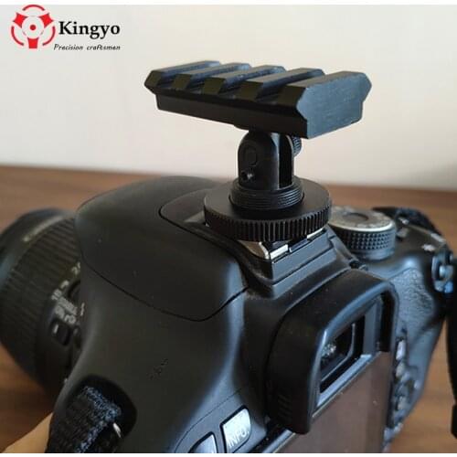 Aluminum 21mm rail Mount fit red dot sight scope Hot Shoe Adapter for C anon for Nikon DSLR Camera Bird Photograph hunting