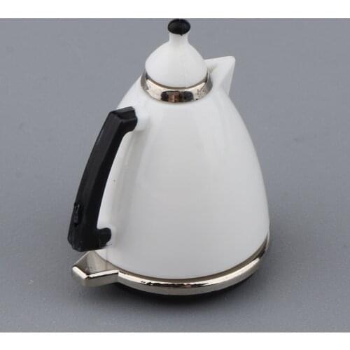 12th Dollhouse White Coffee Pot Tea Pot Kitchen Dining Room Decoration