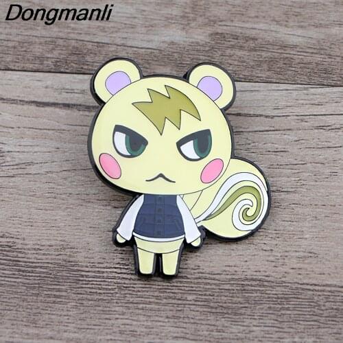BG217 Dongmanli Cute Animal Enamel Pin Brooches Cartoon Creative Metal Brooch Pins Denim Hat Badge Collar Jewelry