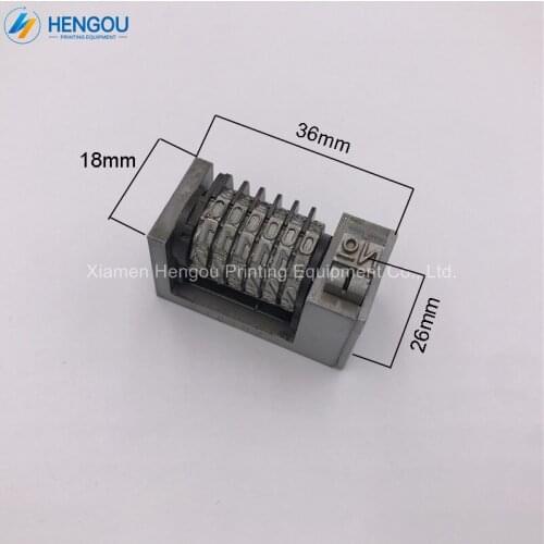 1 Piece Full Steel Forward 6 Digits Numbering Machine for Letterpress, Windmill, 4X8 Cicero Gothic Type, No.sign