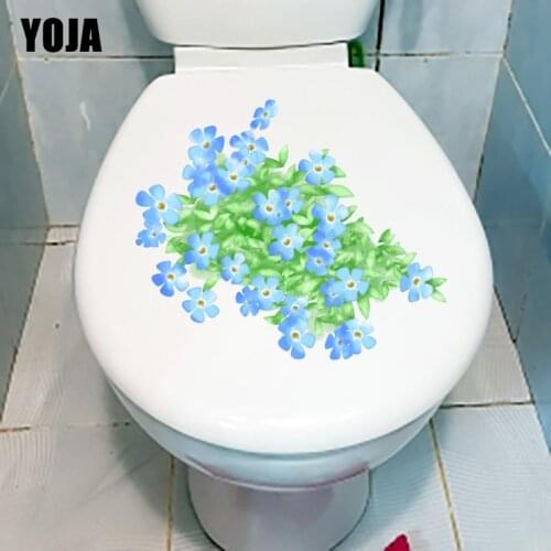 YOJA 22.8*23.7CM Plant Flower Orchid Grass Home Wall Sticker Decal WC Toilet Decoration T1-0981
