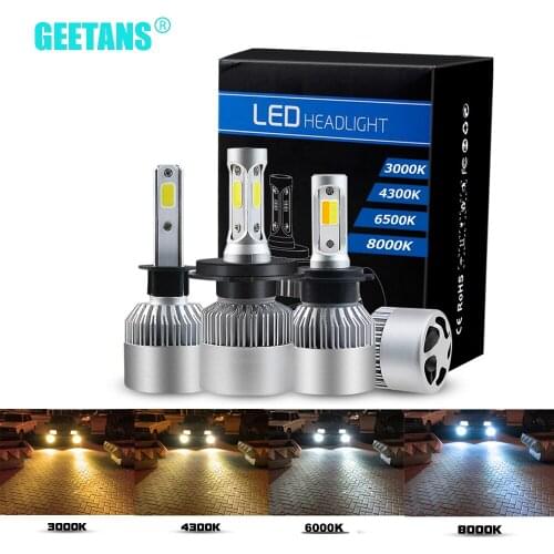 EETANS H7 LED H4 LED H1 Car Headlight Bulbs 9005 9006 H3 H8 H9 H11 HB3 HB4 9003 HB2 12V 72W 8000LM COB Led lamps 6500K 2pcs CJ