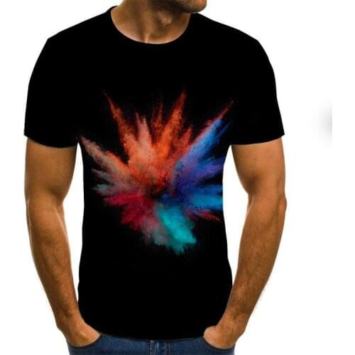 High Quality Hot Sale T -Shirt Men 'S Short Sleeve Cool Colorful Men 'S T -Shirt Brand Summer Men 'S 3d T -Shirt