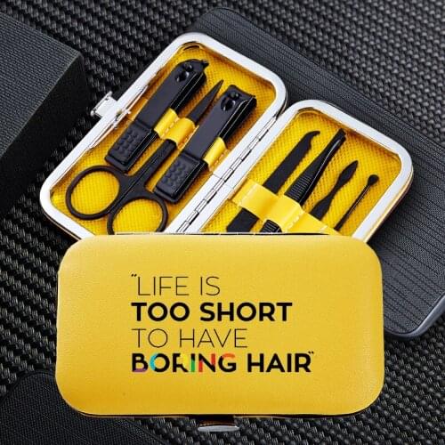 Fashion Letter Manicure Nail Clipper 7pcs Sets Portable Travel Stainless Steel Trimmer Clippers Cutter Scissors Accessories Tool