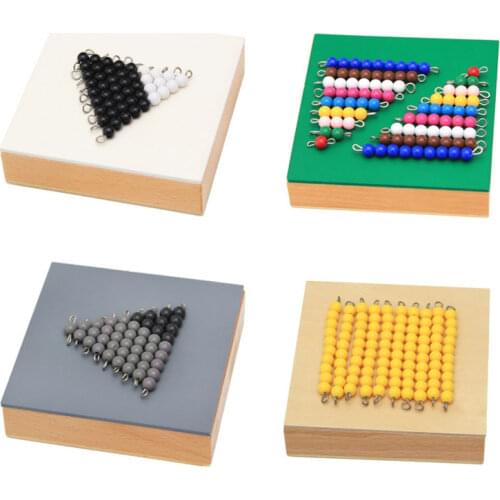 Montessori Math Materials Montessori Beads Box Math Toys Educational Learning Toys For Children Teaching Aids G1264H