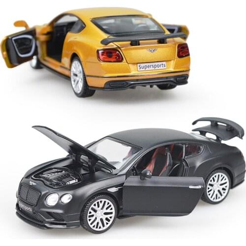 1:32 High Simulation Metaltley Continental Alloy Sports Car Sound And Light Return Simulation Children Toy Car Model For Gifts