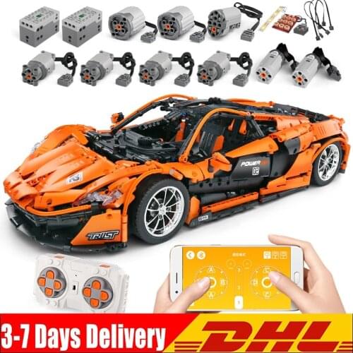 Mould King 13090 High-Tech McLaren P1 Super Racing Car APP RC Model Building Blocks Eletric Motor Power Toys 42115 Kids Gifts