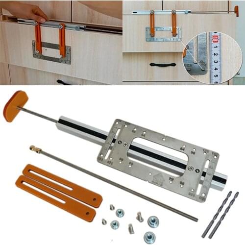 Drill Guide Sleeve Cabinet Hardware Jig handle hole locator Cabinet door Furniture Punching Tool Drilling Dowelling Hole Jig