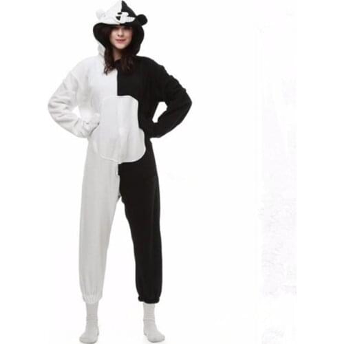 Danganronpa Dangan Ronpa Monokuma Monomi Bear Fleece Onesie Pyjama Costume Halloween Carnival Party Clothing Jumpsuit Sleepwear
