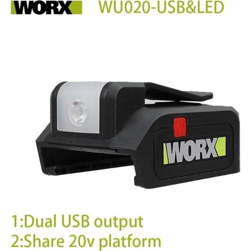 WORX WU020 Lighting LED USB Charging Stand Dual USB Output Two Charging at the same Time intelligently Distribute Current
