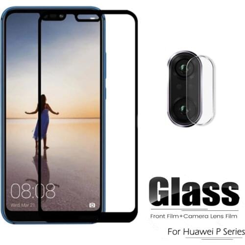 Full temepered glass for huawei p20 lite protective glass for huawei p30 lite p40 lite E camera lens screen protector film