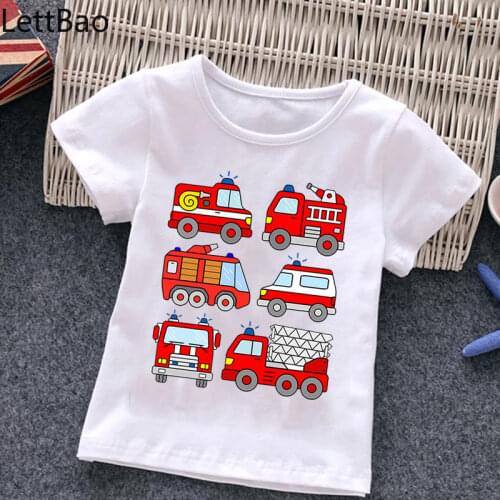 100% Cotton Childrens Cute T-Shirt 2020 Cartoon Heart Pattern Bear Animal Print Tee Tops Boys Cotton T-Shirt