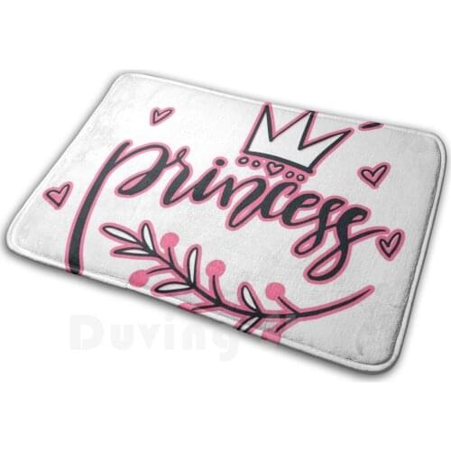Princess Girly Mat Rug Carpet Anti-Slip Floor Mats Bedroom Princess Girls Girly Fiminist Cute Girl Pink Im A Princess Girlfriend