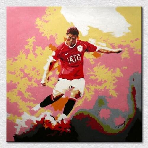 Wholesale Modern Canvas printed oil painting of super cool Football man cristiano ronaldo to hang on room wall Free Shipping