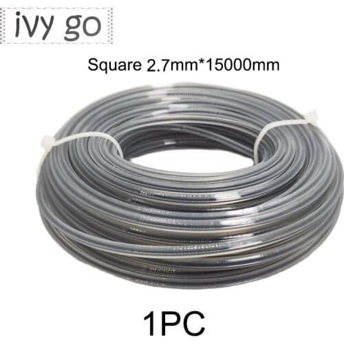 15m*2.7mm Grass Trimmer Nylon Line Brush Cutter Head Strimmer Square Rope Mowing Wire Lawn Mower Replacement Spare Accessories