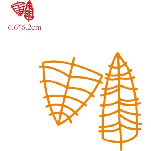 Dies Cut 2PCS Leaves Craft Metal Cutting Dies for Card Making Scrapbook decoration