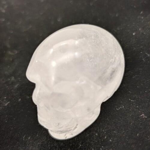 1pcs 2inch Natural White Crystal Skull Skull Carving