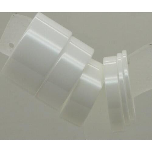 Rare & simple 2mm width pipe cut white hi-tech scratch proof ceramic ring 1pc