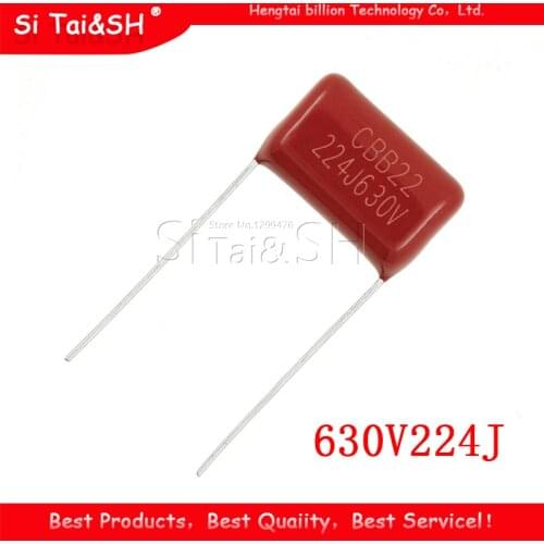 10PCS 630V224J 0.22UF Pitch 15mm 224 630V 220nf CBB Polypropylene film capacitor
