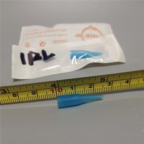 100Pcs Disposable Tattoo Needles Tips 1/3/5RL Plastic Cap for Permanent Makeup Eyebrow Lip Machine Small Size Blue Colors