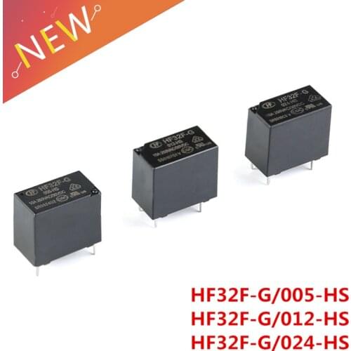2PCS/lot 5V 12V 24V Power Relays HF32F-G JZC-32F-005-HS JZC-32F-012-HS JZC-32F-024-HS 10A 250VAC 4PIN