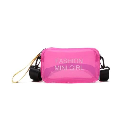 2021 New Style Jelly Color PVC Fashion Women Single Shoulder Strap Crossbody Bags Female Clear Multi-Colors Bags