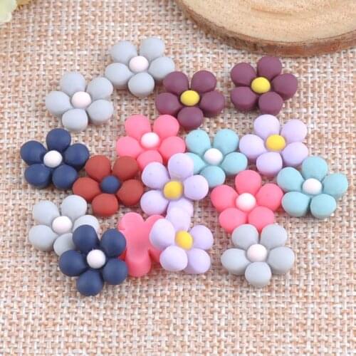 50PCS Sunflower flatback Resin Cabochons Scrapbook Craft 12mm DIY buttons phone decor Headwear accessories CP1480