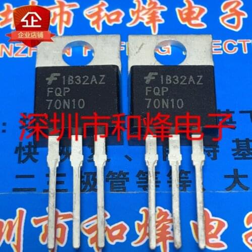 6pcs/lot FQP70N10 TO-220 57A 100V In Stock