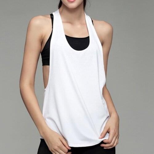 Sleeveless Yoga Vest Sport Singlet Women Athletic Fitness Sport Tank Tops Gym Running Training Yoga Shirts